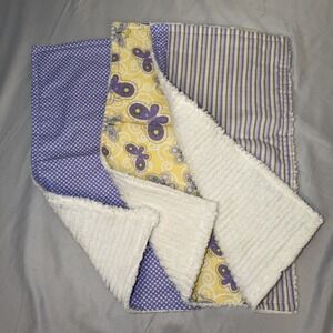 Handcrafted Baby Burp Cloths Cotton & Organic  Chenille Setof 3 Super Absorbent